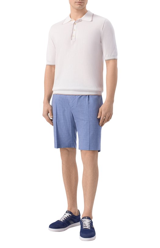 Шорты из шерсти и шелка Stefano Ricci M1T6100301/WKL09U Голубой  M1T6100301/WKL09U Фото 2