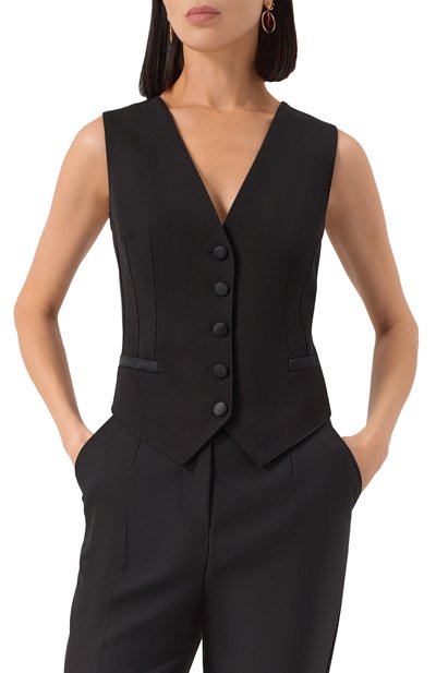 Жилет из шерсти и шелка DOLCE & GABBANA, арт. F79H5T/GDCSC, фото 3