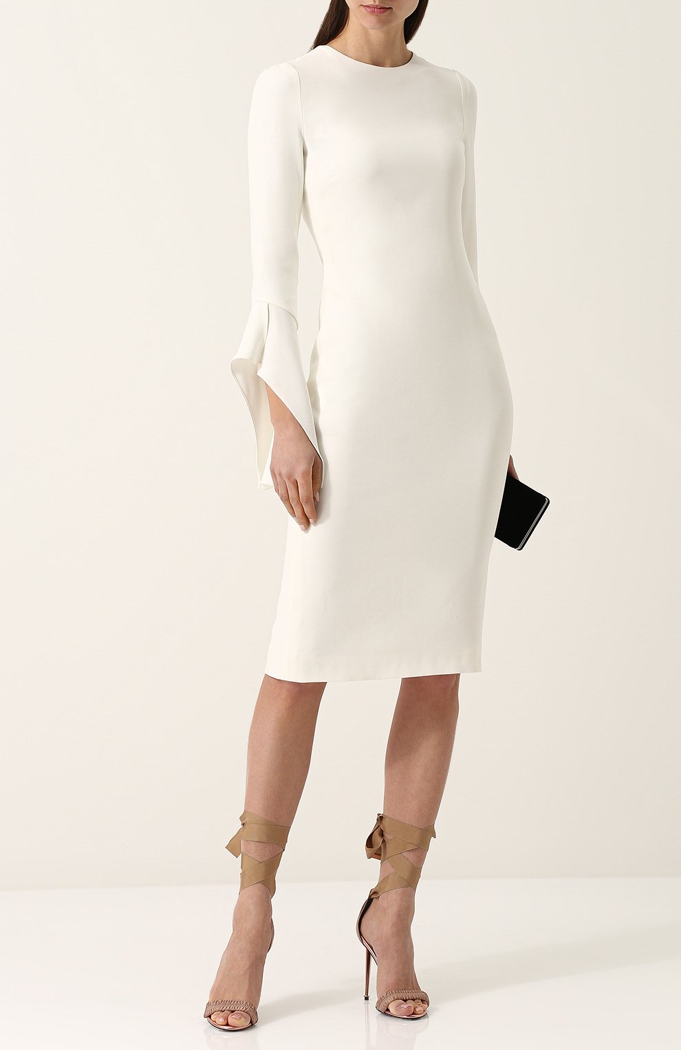 Текстильные босоножки metal heel на лентах TOM FORD, арт. W2193K-SAH, фото 2