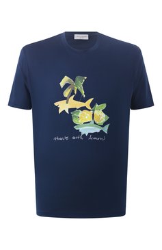 Мужская футболка PAUL&SHARK темно-синего цвета, арт. 25411067 | Фото 1 (Материал сплава: Проставлено; Рукава: Короткие; Драгоценные камни: Проставлено; Длина (для топов): Стандартные; Принт: С принтом; Стили: Кэжуэл; Материал внешний: Хлопок; Мужское Кросс-КТ: Футболка-одежда; Кросс-КТ: Джерси)