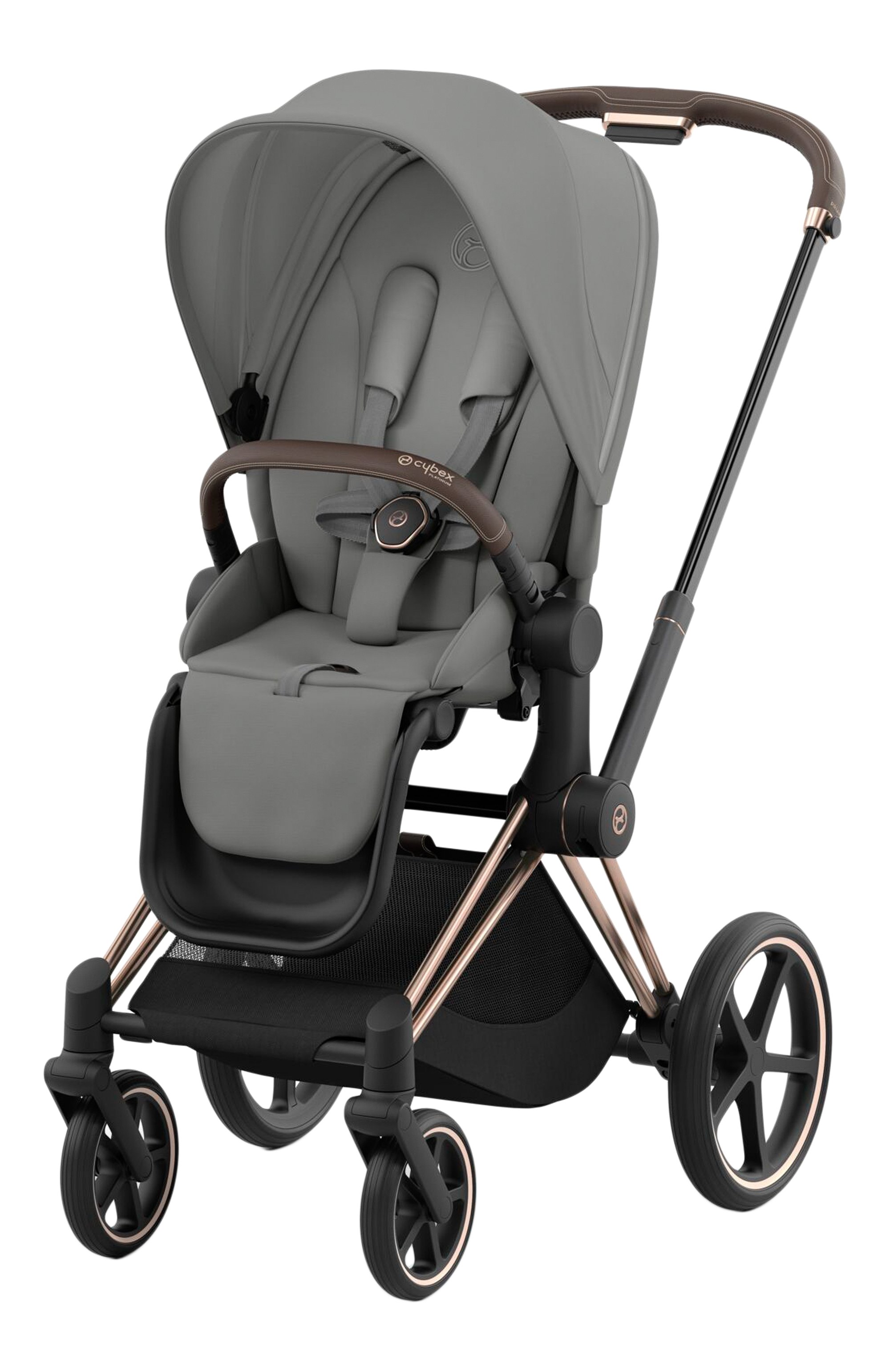 Коляска 2 в 1 priam iv rosegold CYBEX серого цвета по цене 134850 руб., арт. 523001507, фото 1 Коляска 2 в 1 priam iv rosegold CYBEX, арт. 523001507, фото 1