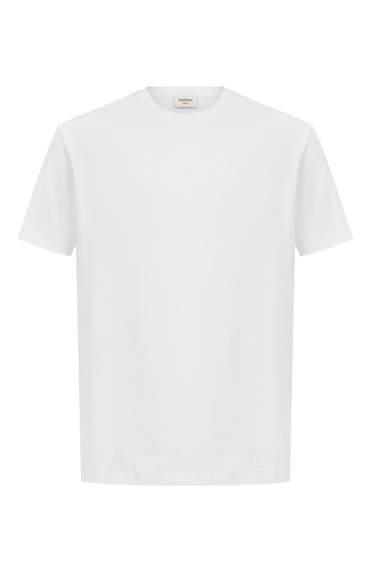 Хлопковая футболка Saint Laurent 841332/Y38AK Белый 841332/Y38AK