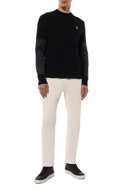 Шерстяной джемпер MONCLER GRENOBLE темно-синего цвета по цене 65650 руб., арт. 9C000-09-M1122, фото 2 Шерстяной джемпер MONCLER GRENOBLE, арт. 9C000-09-M1122, фото 2