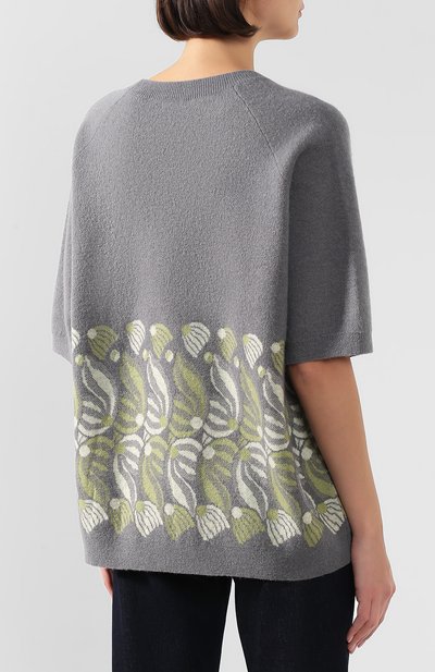 Шерстяной топ DRIES VAN NOTEN серого цвета по цене 49600 руб., арт. 192-11260-8723, фото 4 Шерстяной топ DRIES VAN NOTEN, арт. 192-11260-8723, фото 4