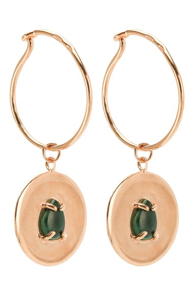 Серьги с малахитом: лев  MOONKA, арт. in-er-mal, фото 3