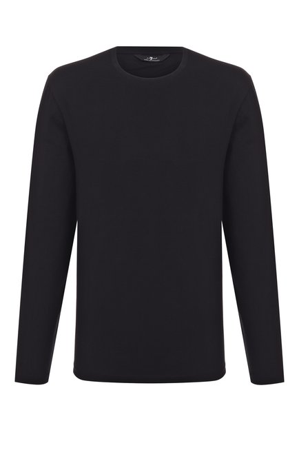 Мужская хлопковый лонгслив 7 FOR ALL MANKIND, арт. 7MLS1237-BLK