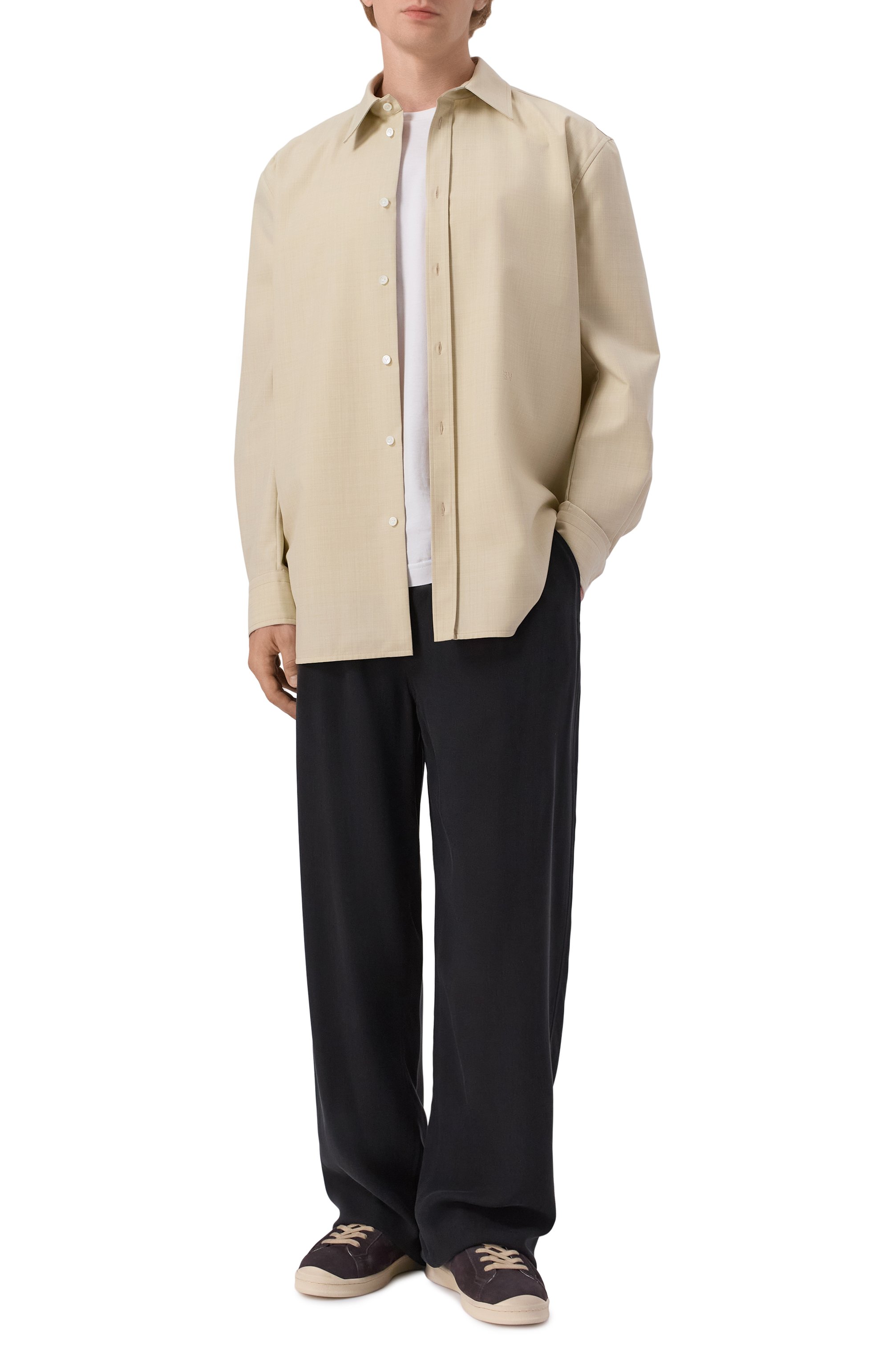 Замшевые кеды JIL SANDER темно-коричневого цвета по цене 89950 руб., арт. J33WS0055/P7692, фото 2 Замшевые кеды JIL SANDER, арт. J33WS0055/P7692, фото 2