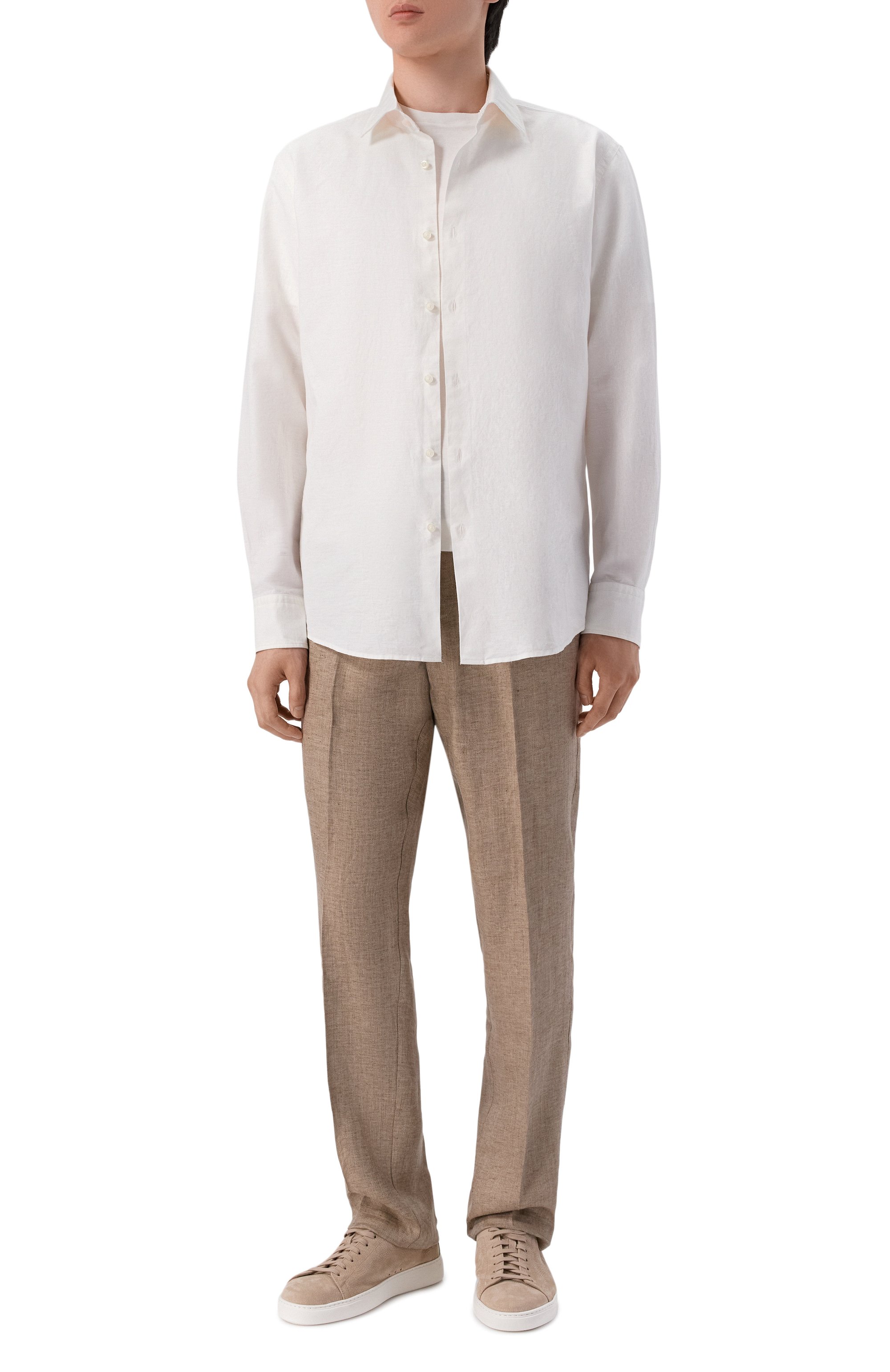 Рубашка изо льна и хлопка BOSS, арт. 50561124, фото 2