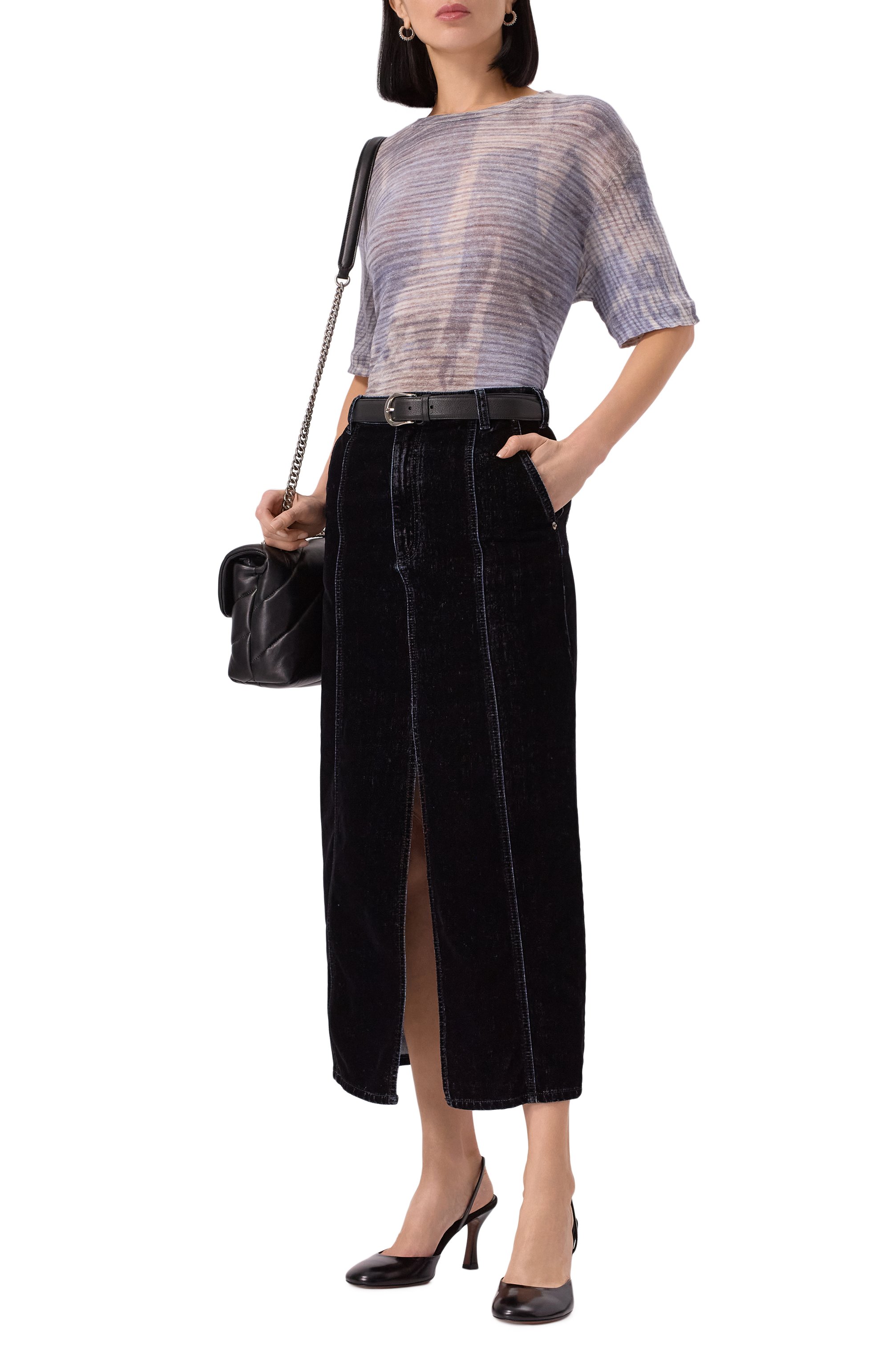 Бархатная юбка EMPORIO ARMANI, арт. 6D2N62/2DUCZ, фото 2