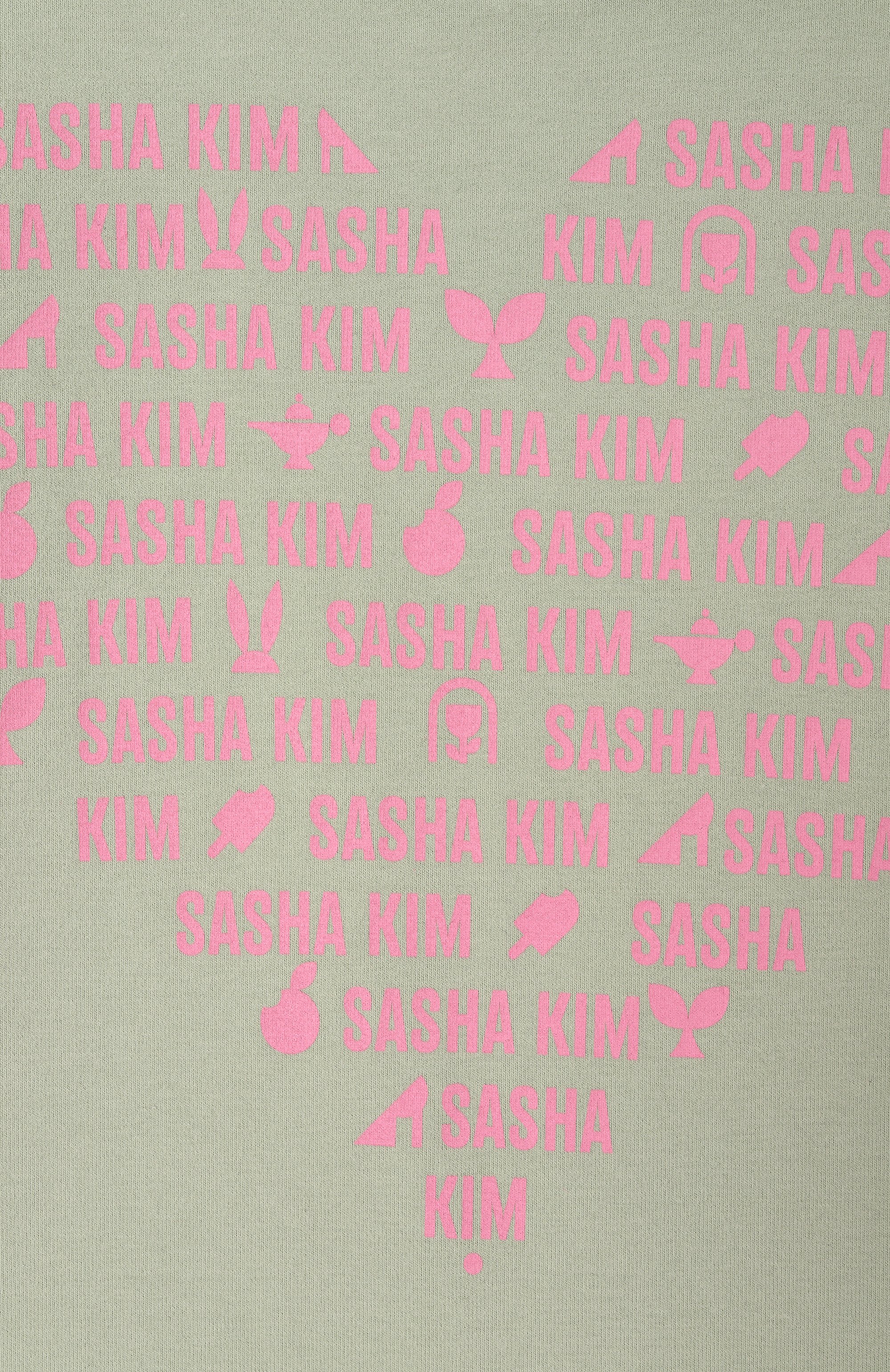 Хлопковая футболка SASHA KIM светло-зеленого цвета по цене 7120 руб., арт. УТ-00000620, фото 3 Хлопковая футболка SASHA KIM, арт. УТ-00000620, фото 3