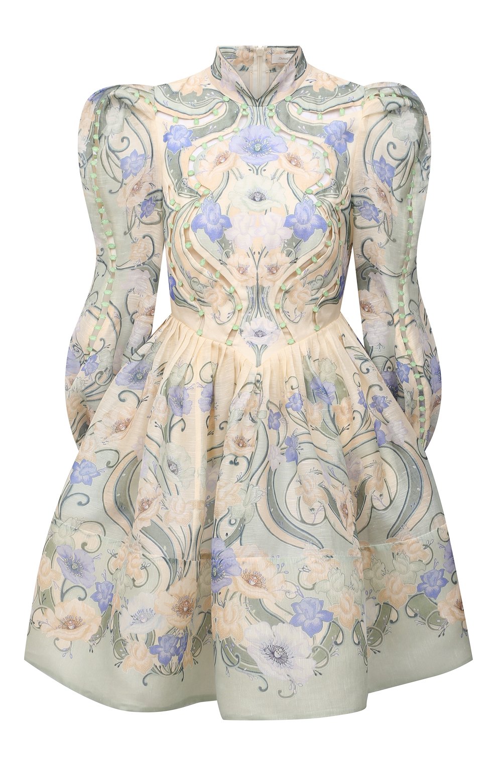 Платье изо льна и шелка ZIMMERMANN светло-зеленого цвета по цене 231500 руб., арт. 1891DRHY, фото 1 Платье изо льна и шелка ZIMMERMANN, арт. 1891DRHY, фото 1