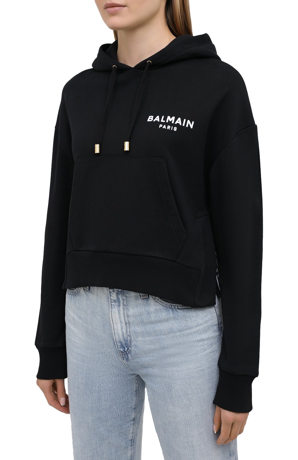 Хлопковое худи BALMAIN, арт. VF13792/B015, фото 3