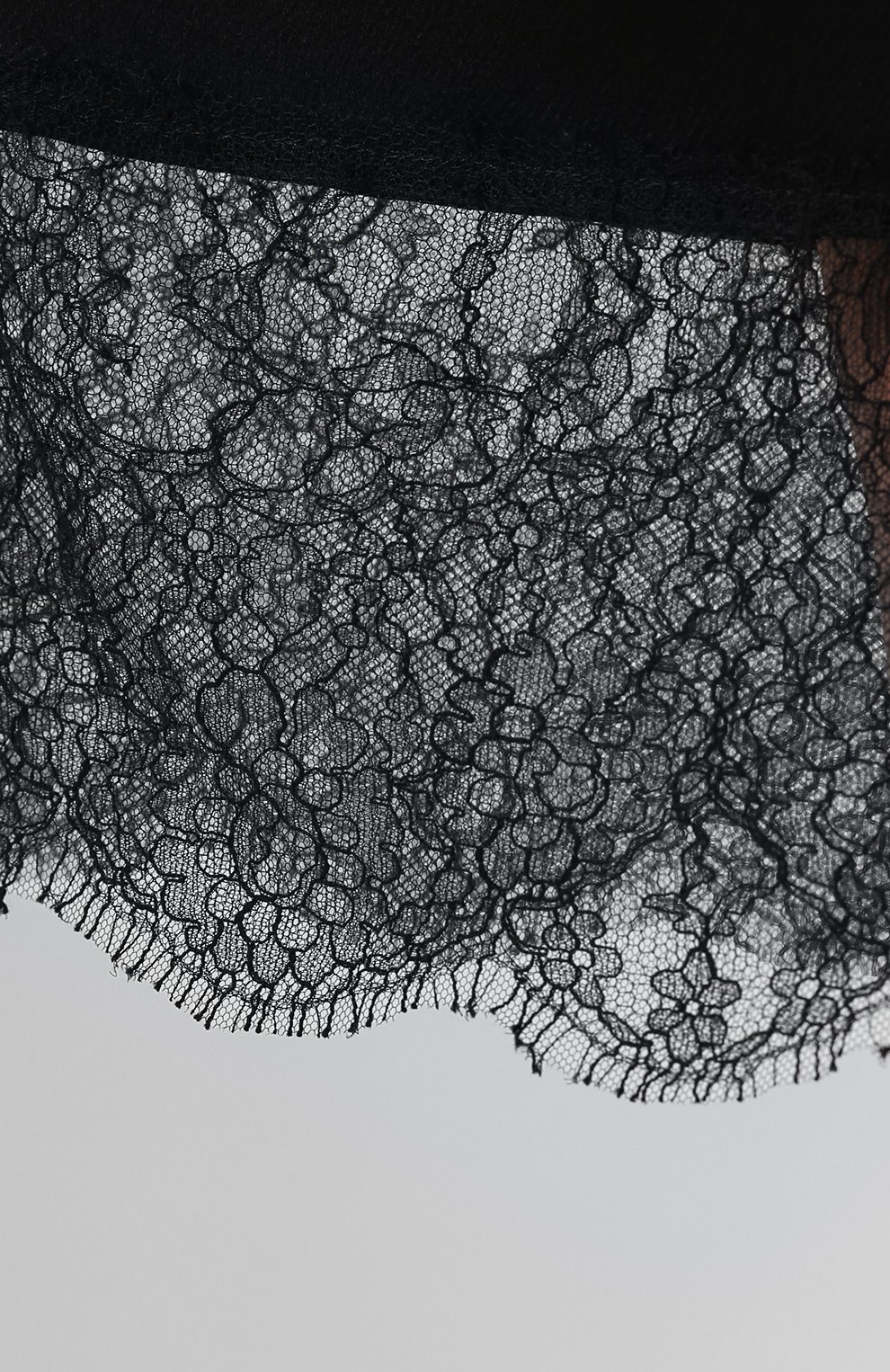 Однотонная юбка с кружевной вставкой VALENTINO, арт. QB3RA3Y03H3, фото 5