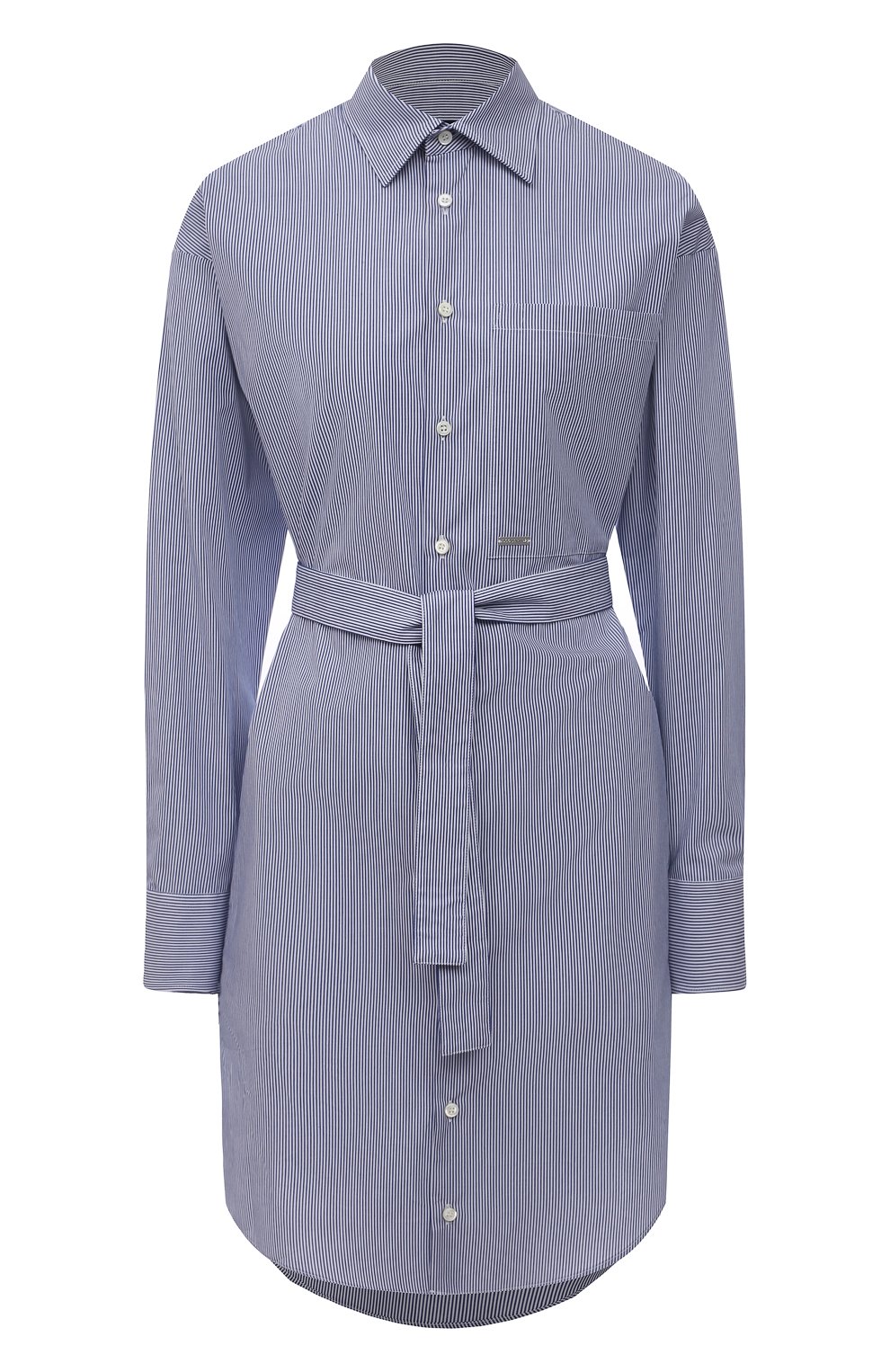 Хлопковое платье DSQUARED2 синего цвета по цене 39950 руб., арт. S75CV0406/S53619, фото 1 Хлопковое платье DSQUARED2, арт. S75CV0406/S53619, фото 1