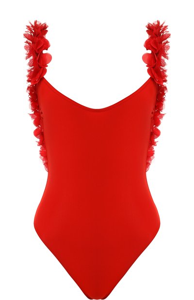 Слитный купальник с открытой спиной и цветочной отделкой LA REVECHE, арт. AMIRA R0SS0, фото 1