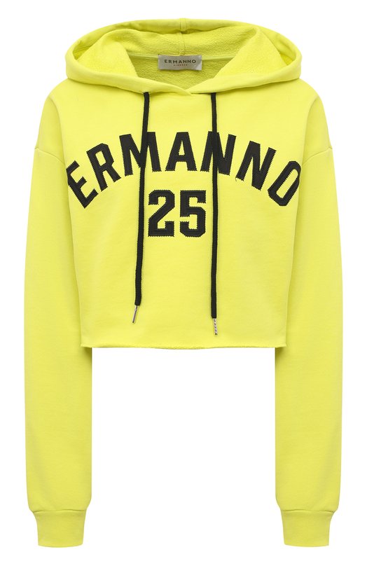 

Хлопковое худи Ermanno Firenze, Жёлтый