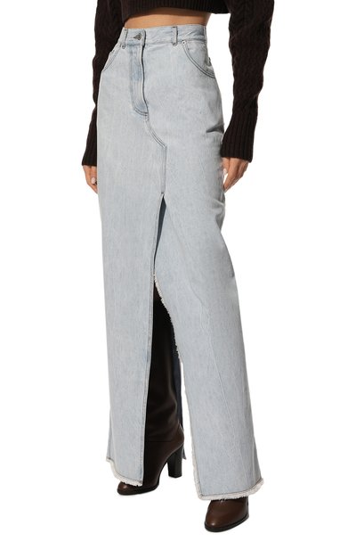 Джинсовая юбка DRIES VAN NOTEN голубого цвета по цене 69950 руб., арт. 222-010854-5438, фото 3 Джинсовая юбка DRIES VAN NOTEN, арт. 222-010854-5438, фото 3