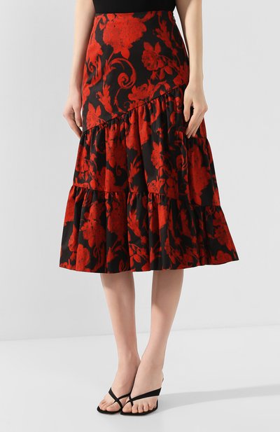 Хлопковая юбка DRIES VAN NOTEN красного цвета по цене 87700 руб., арт. 201-30863-9407, фото 3 Хлопковая юбка DRIES VAN NOTEN, арт. 201-30863-9407, фото 3