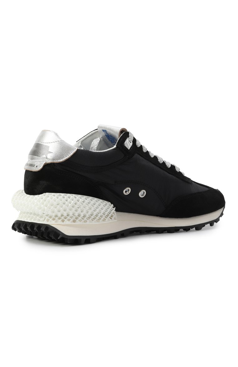 Женские комбинированные кроссовки marathon GOLDEN GOOSE DELUXE BRAND черного цвета, арт. GWF00684.F005675 | Фото 5 (Подошва: Платформа; Материал внутренний: Натуральная кожа; Материал внешний: Текстиль, Натуральная кожа; Кросс-КТ: Низкие; Материал утеплителя: Без утеплителя; Стили: Кэжуэл; Автоматизация состава: Проставлено; Автоматизация ТО: Проставлено)