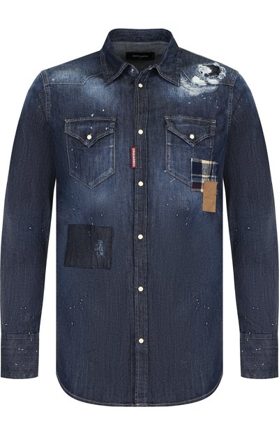 Джинсовая рубашка на кнопках DSQUARED2, арт. S74DM0159/S30341, фото 1