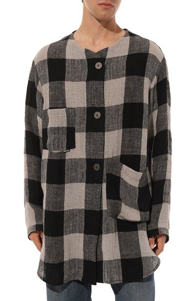 Льняная рубашка WHO_AM, арт. MC1-P229-BLK, фото 3