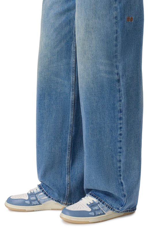 Кожаные кеды Skel-Top Amiri AMF0SR1140 Голубой  AMF0SR1140 Фото 3