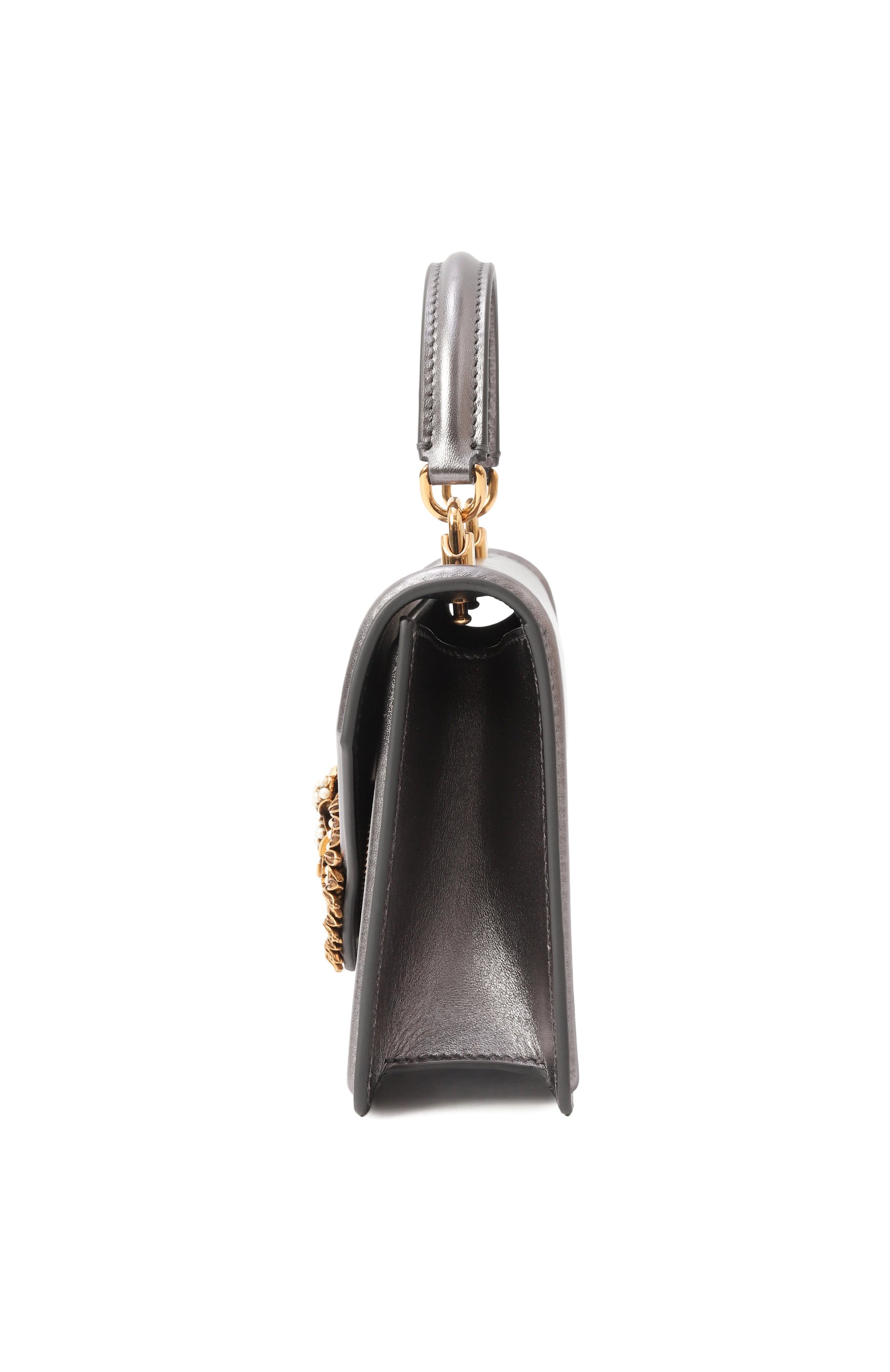 Сумка devotion small DOLCE & GABBANA серебряного цвета по цене 232000 руб., арт. BB6711/A1016, фото 4 Сумка devotion small DOLCE & GABBANA, арт. BB6711/A1016, фото 4