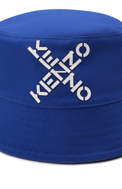 Хлопковая панама KENZO синего цвета по цене 7330 руб., арт. K51007, фото 3 Хлопковая панама KENZO, арт. K51007, фото 3