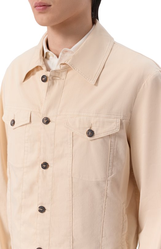 Куртка-рубашка из хлопка и шелка MVST M26.CSM.J402/TFANT Бежевый  M26.CSM.J402/TFANT Фото 5