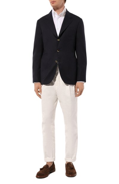 Шерстяной пиджак BRUNELLO CUCINELLI темно-синего цвета по цене 337000 руб., арт. ME2267BND, фото 3 Шерстяной пиджак BRUNELLO CUCINELLI, арт. ME2267BND, фото 3