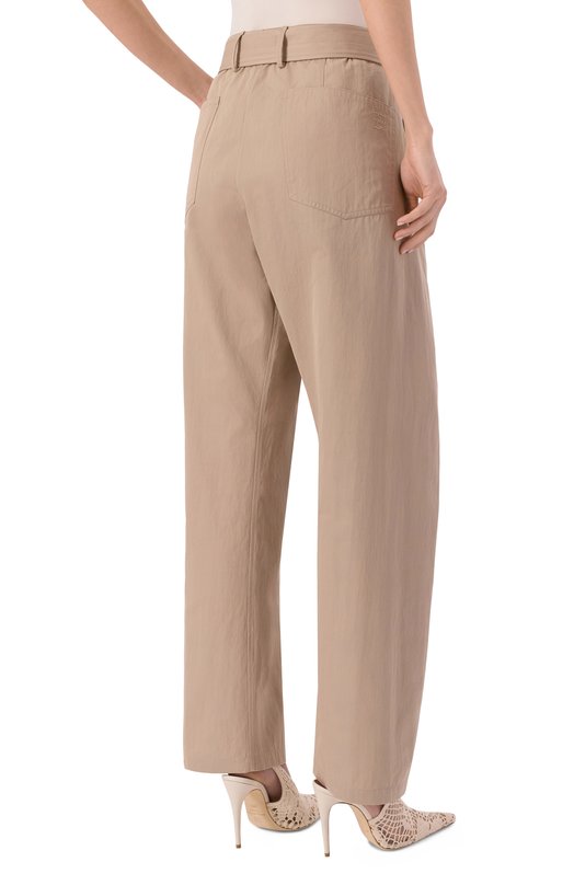 Хлопковые брюки Magda Butrym 391426 Бежевый  391426 Фото 4