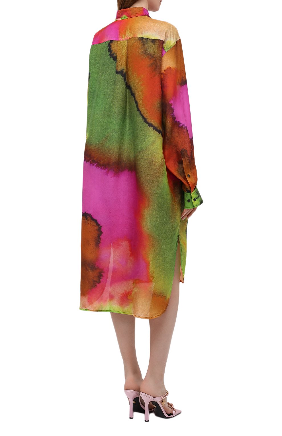 Шелковое платье DRIES VAN NOTEN разноцветного цвета по цене 92950 руб., арт. 221-031035-4336, фото 4 Шелковое платье DRIES VAN NOTEN, арт. 221-031035-4336, фото 4