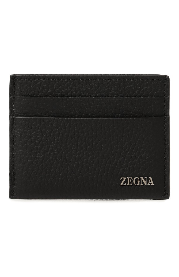 Мужской кожаный футляр для кредитных карт ZEGNA черного цвета, арт. LHCVM/E1817Z | Фото 1 (Материал: Натуральная кожа; Нос: Не проставлено)