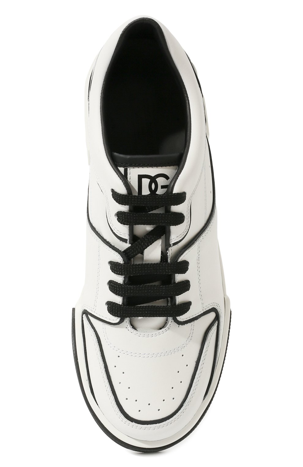 Кожаные кеды portofino new roma DOLCE & GABBANA белого цвета по цене 45700 руб., арт. DA5090/AY953/37-39, фото 4 Кожаные кеды portofino new roma DOLCE & GABBANA, арт. DA5090/AY953/37-39, фото 4