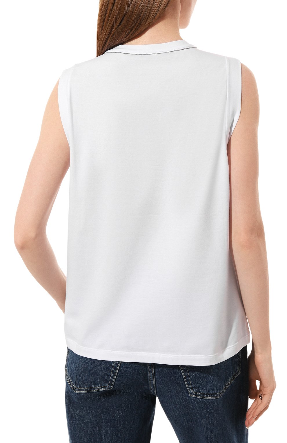 Хлопковая майка BRUNELLO CUCINELLI, арт. M0T1802B17, фото 4