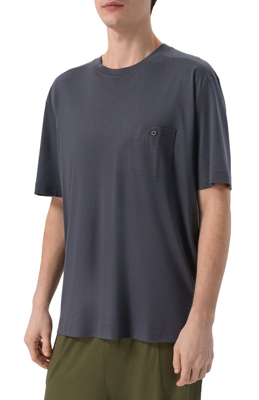 Футболка из хлопка и вискозы Zimmerli 8520-21091 Серый  8520-21091 Фото 3