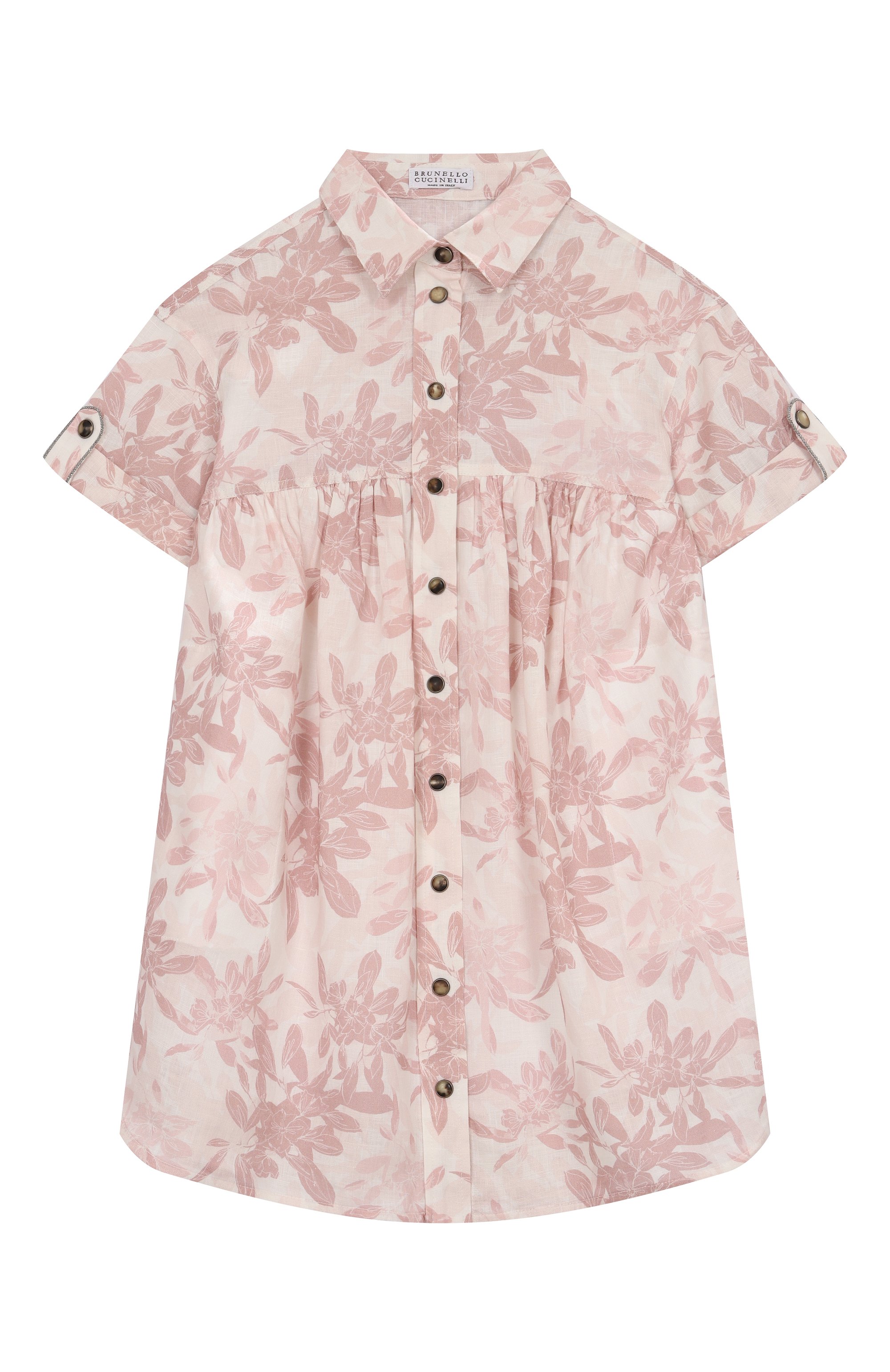 Льняное платье-рубашка BRUNELLO CUCINELLI, арт. B633SA403A, фото 1