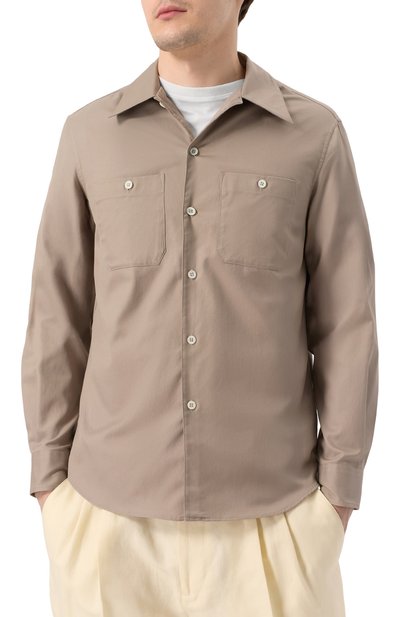 Хлопковая рубашка BRUNELLO CUCINELLI, арт. MW6040658, фото 3