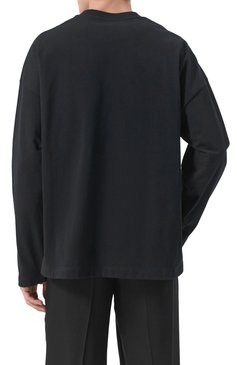 Мужская хлопковый лонгслив JIL SANDER черного цвета, арт. J22GC0200/J20244 | Фото 4 (Длина (для топов): Стандартные; Рукава: Длинные; Стили: Кэжуэл; Принт: Без принта; Материал внешний: Хлопок; Кросс-КТ: Джерси; Мужское Кросс-КТ: Футболка-одежда)