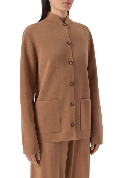 Жакет из шелка и хлопка 12 STOREEZ коричневого цвета по цене 29000 руб., арт. 137938, фото 3 Жакет из шелка и хлопка 12 STOREEZ, арт. 137938, фото 3