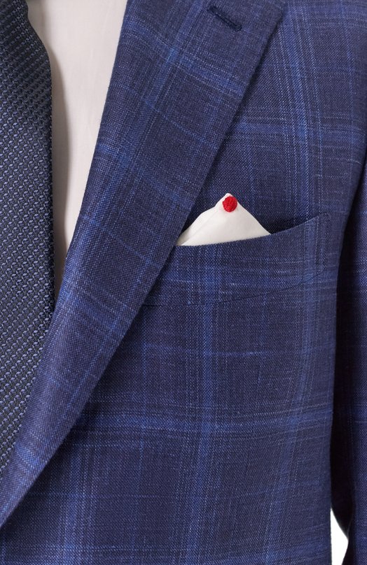 Пиджак из кашемира и шелка Kiton UG81K0640E11 Синий  UG81K0640E11 Фото 7