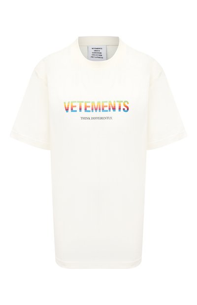 Женская хлопковая футболка VETEMENTS, арт. UE51TR620W 1611/W