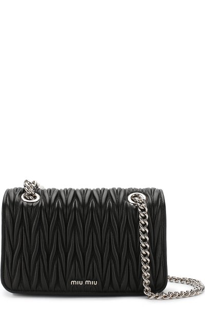 Кожаная сумка на цепочке MIU MIU, арт. 5BD023-N88-F0002-OOO, фото 4