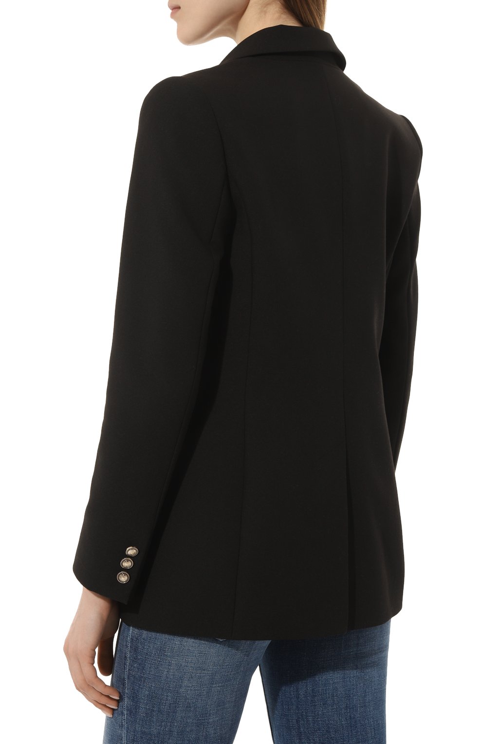 Жакет из вискозы SEVEN LAB черного цвета по цене 25410 руб., арт. SJK2.02.900.351, фото 4 Жакет из вискозы SEVEN LAB, арт. SJK2.02.900.351, фото 4