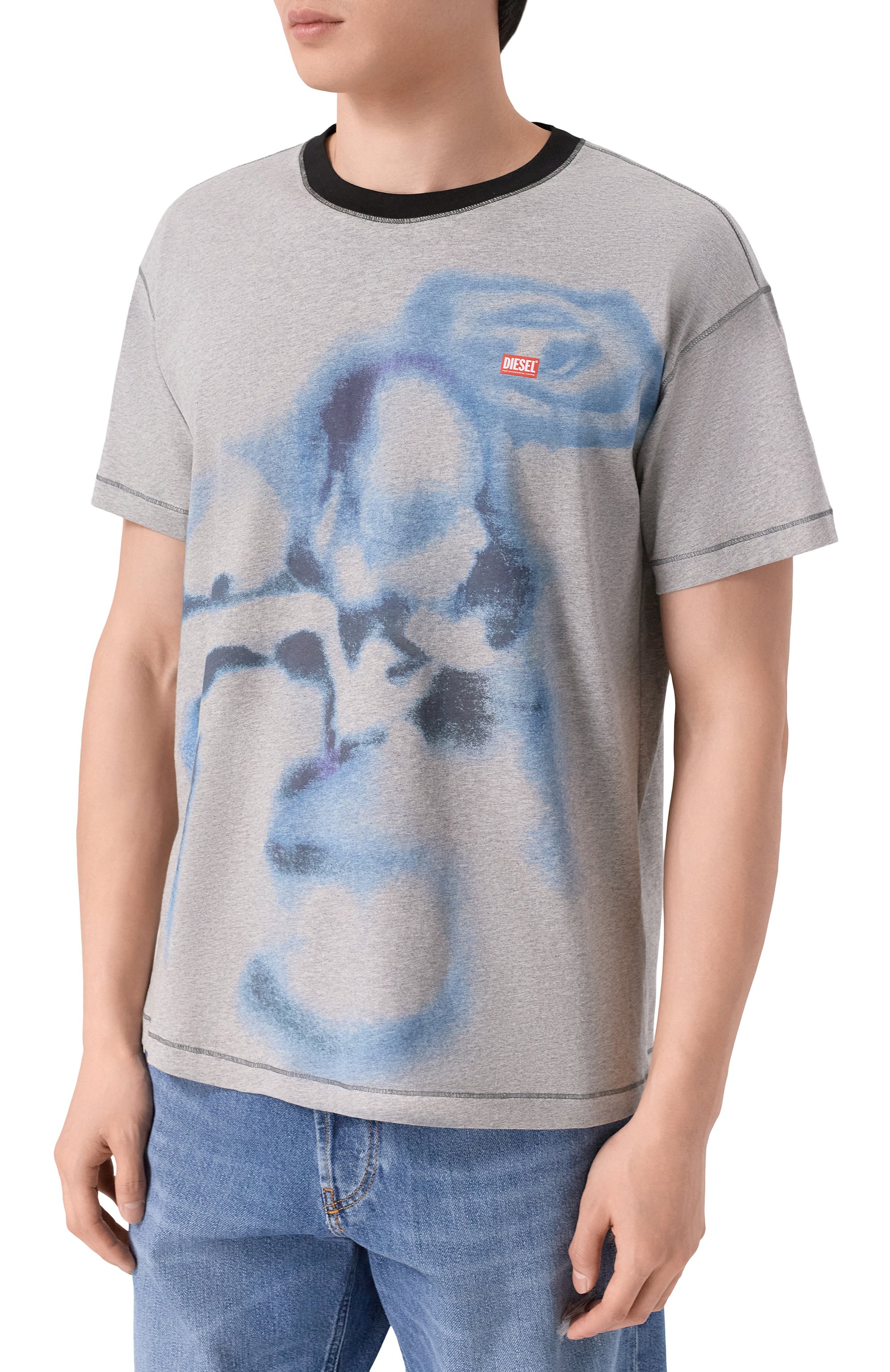 Хлопковая футболка DIESEL, арт. A20420/0PLAT, фото 3
