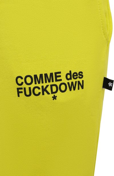 Хлопковые джоггеры COMME DES FUCKDOWN зеленого цвета по цене 9440 руб., арт. CDFD1353, фото 5 Хлопковые джоггеры COMME DES FUCKDOWN, арт. CDFD1353, фото 5