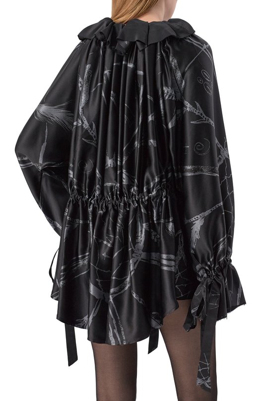 Атласное платье Ann Demeulemeester B0013619/FA699 Чёрный  B0013619/FA699 Фото 4