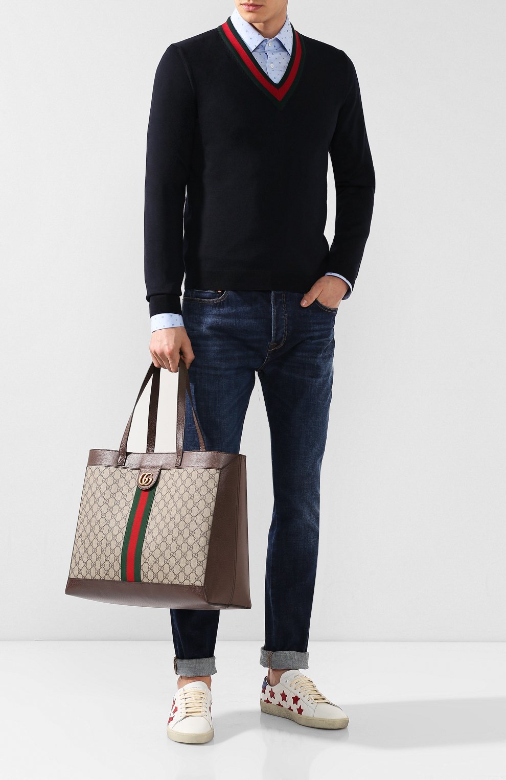 Текстильная сумка-шопер ophidia gg GUCCI, арт. 547947/9IK3T, фото 2