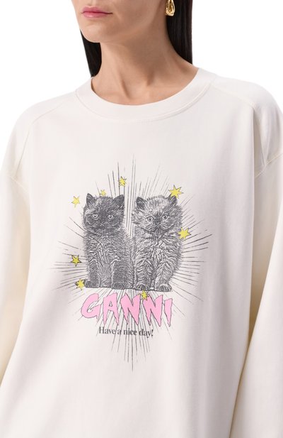 Хлопковый свитшот GANNI, арт. T4163, фото 5