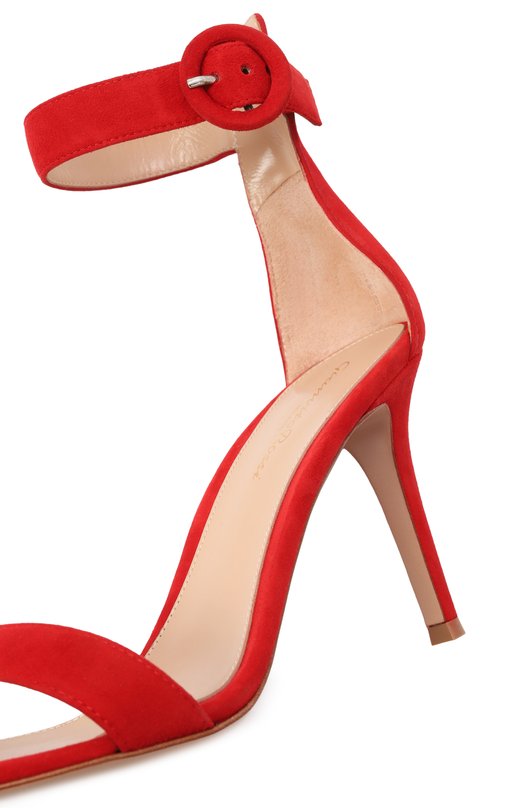 Замшевые босоножки Portofino 85 Gianvito Rossi G60953.85RIC.CAMTABS Красный  G60953.85RIC.CAMTABS Фото 7